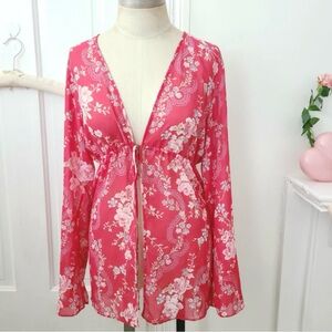 Victoria’s Secret Floral Sheer Kimono Robe